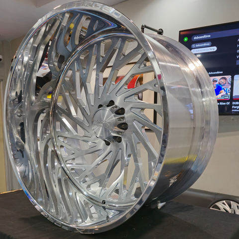 30 Inch JTX Empire Brushed Face Polished Lip Wheels Rims Tire Package 30x16 42 Inch Tires