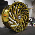 20" Azara AZA-536 All Gold Face Wheels RIMS 20x9, Rims Tire Package BP:5x120 2015 Chevy Camaro LT