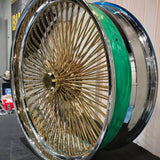 26 Inch 24k Gold Center Chrome Lip Wire Wheels Chevy Caprice & Impala 26 Inch Donk Rims 7 Inch Lip Wires Rims & Tires