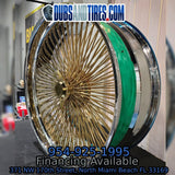 26 Inch 24k Gold Center Chrome Lip Wire Wheels Chevy Caprice & Impala 26 Inch Donk Rims 7 Inch Lip Wires Rims & Tires