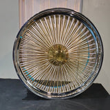 26 Inch 24k Gold Center Chrome Lip Wire Wheels Chevy Caprice & Impala 26 Inch Donk Rims 7 Inch Lip Wires Rims & Tires