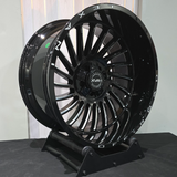 22" Lexani Uno Gloss Black Milled Wheels RIMS 22x12  BP:5x127/139.7 Jeep Dodge Ram