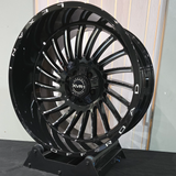 22" Lexani Uno Gloss Black Milled Wheels RIMS 22x12  BP:5x127/139.7 Jeep Dodge Ram