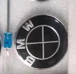 BMW Floating Center Caps Black & Silver 2 1/4" (56mm)  4 QTY