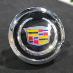4 Cadillac Floating Center Caps Old Style Logo Chrome Bezel Big XL Caps