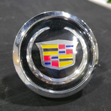 4 Cadillac Floating Center Caps Old Style Logo Chrome Bezel Big XL Caps
