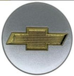 Chevy Floating Center Caps Silver Gold 3 1/4" (83mm) Trucks — QTY 4