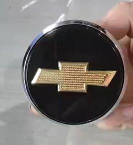 Chevy Floating Center Caps Black Gold 54mm Trucks