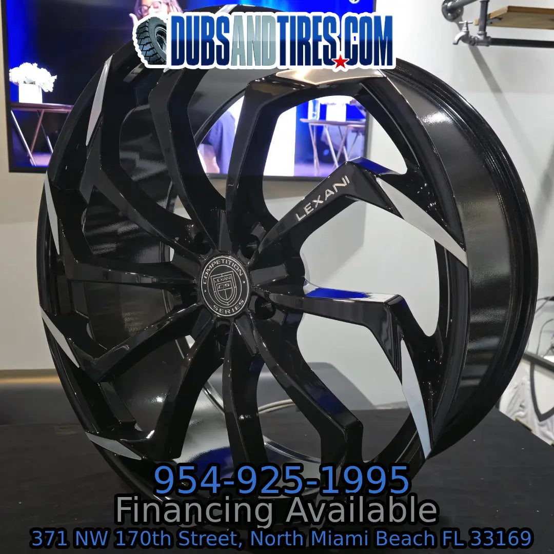 Static Rims 2d 22 Inch Lexani Static Gloss Black Wheels 22x9 255/30ZR22 Lexani LX-Twe ...