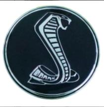 Ford Cobra Floating Black Center Caps FCC-065 54mm