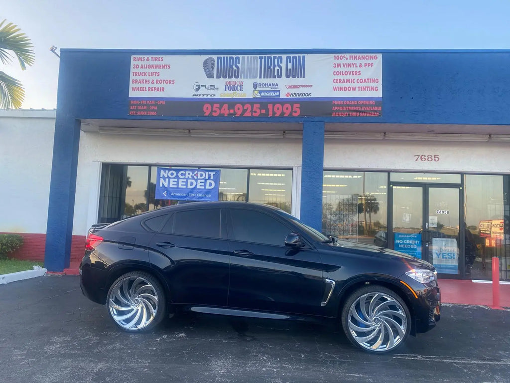 24s Inch Rims Dub Inch 24 Inch Dub Delish Chrome Wheels 24x9 & 24x10 Rims BMW X6 255/25ZR24 2 ...