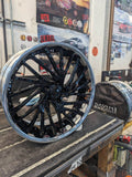 22" Inch Savini Liscio Gloss Black Wheels 22x10 Rims BP: 5x120 BMW 7 Series