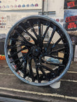 22" Inch Savini Liscio Gloss Black Wheels 22x10 Rims BP: 5x120 BMW 7 Series