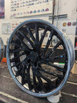 22" Inch Savini Liscio Gloss Black Wheels 22x10 Rims BP: 5x120 BMW 7 Series