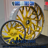 26" Forgiato Concentrati 24kt Liquid Gold Chrome Lip Wheels RIMS 26x9, 26x10  BP:5x127 1979 Monte Carlo