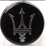 Maserati Floating Center Caps Black & Chrome 60mm
