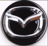 Mazda Floating Center Caps Black & Chrome 56mm