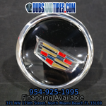 4 Cadillac Floating Center Caps New Style Logo Chrome Bezel Big XL Caps