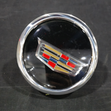 4 Cadillac Floating Center Caps New Style Logo Chrome Bezel Big XL Caps