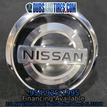 Nissan Floating Center Caps New Logo Chrome Bezel Big XL Caps 4 QTY