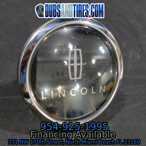 Lincoln Old School Floating Center Caps New Logo Chrome Bezel Big XL Caps 4 QTY