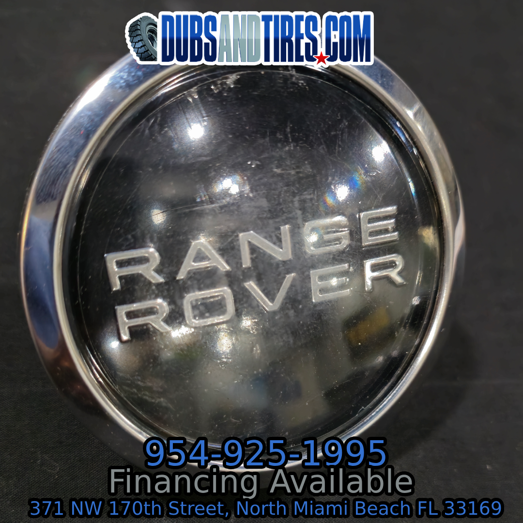 Range Rover Floating Center Caps New Logo Chrome Bezel Big XL Caps 4 Q ...