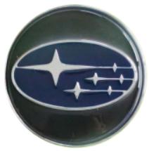 Subaru Floating Center Caps Black Blue Chrome 59mm