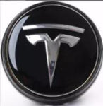 Tesla Floating Center Caps Gray Chrome 5 Leg