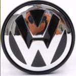 Volkswagen Floating Center Caps Black Chrome Texture 56mm