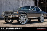 26" Asanti Strive Brushed Face Chrome Lip Wheels RIMS  26x9, 26x10  BP:5x5, 5x4.75 A Body B Body Donks Floating Cap