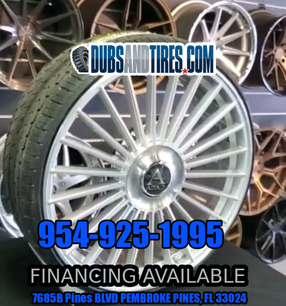 24 Inch Azad AZ25 Brushed Silver Wheels 24x9 Rims BMW 535I 255/25ZR24 ...