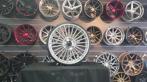 24 Inch Azad AZ25 Brushed Silver Wheels 24x9 Rims BMW 535I 255/25ZR24 ...