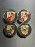 Porsche Floating Center Cap Black FCC-047 3" (76mm) — QTY 4
