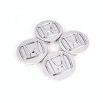 Honda Floating Center Caps Silver & Chrome 2 1/2" (62mm) — QTY 4
