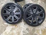 24 INCH 24X10 DUB S187 8 ball RIMS AND TIRES PACKAGE NEW WHEELS Cadillac Escalade FINACING AVIL