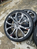 26 Inch 26x10 Lexani Lust Chrome Rims and Tires 305/30R26 BP: 5x150 2011 Toyota Tundra FINANCING AVIL