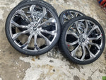 26 Inch 26x10 Lexani Lust Chrome Rims and Tires 305/30R26 BP: 5x150 2011 Toyota Tundra FINANCING AVIL