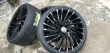22 Inch 22x9 Rims Lexani Wraith Black Wheels BP: 5x120 Tires: 295/25ZR22 BMW Series 7 FINACING AVIL