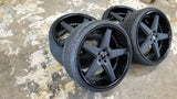 22 Inch 22x9 Azad AZ008 Rim and Tire Package BP:5x112 Mercedes CLS550 FINACING AVIL