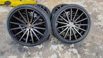 20" Inch Vossen VFS-2 Custom Painted Dark Tint Face w/ Black Barrel Rim & Tire Packages