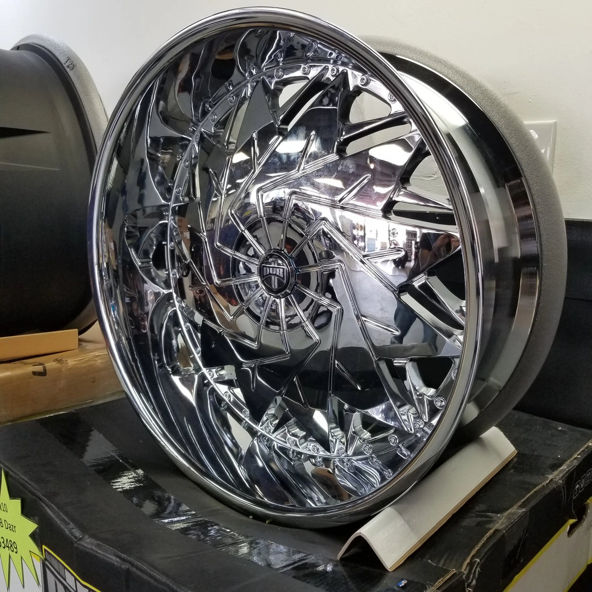 26 Inch Dub Dazr Brushed Face Chrome Lip Wheels 22 Staggered Custom Ri ...