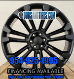 26" Inch Wheels for Chevy Silverado Gloss Black Wheels 26x9.5 Rims With BP: 6x139 Escalade