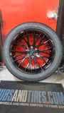4-New 22" Inch Verde Duo V22 Gloss Black Wheels 22x9.5 Rims Ford F150 305/45R22 Ohstu ST5000 BP: 6x135