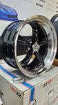 22" Inch American Racing VN315 Torq Thrust Gloss Black Machine Lip Wheels 22x9.5 & 22x11 Rims With BP: 5x127 5x5 Oldschool