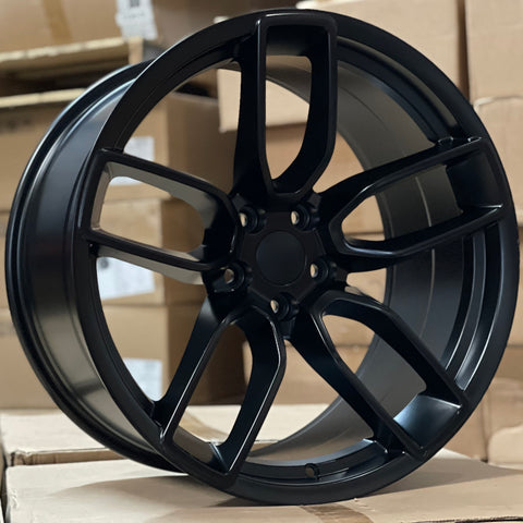 20" Inch Matte Black Wheels for Dodge Charger 20x9.5 20x10.5 Rims BP: 5x115 Challenger
