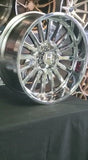 22" Hostile Titan Wheels All Chrome RIMS 22x10 GMC Sierra 1500 W/ 33x12.50R22 TBB R/T BW Rugged Trail Tires