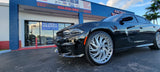 24 Inch 24x9 and 24x10 RIMS Artis Decatur WHEELS Lexani w/ Chrome Lip Tires: 255/30R24 Set of 4 BP:5x120 Dodge Charger FINACING AVIL