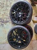 4 New-24 Inch Forgiato Maglia Twisted Gloss Black Wheels 24x10 275/35ZR24 Lexani LX-20 BP: 5x127