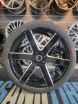 24" Strada Coda Black Milled Wheels 24x10 Rims 305/35ZR24 Lexani LX-30 GMC Yukon