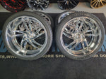 22" Billet Specialties BLVD 85 Polished Wheels Staggered RIMS  22x9(Front) 22x10.5(Rear) Chevy Chevelle